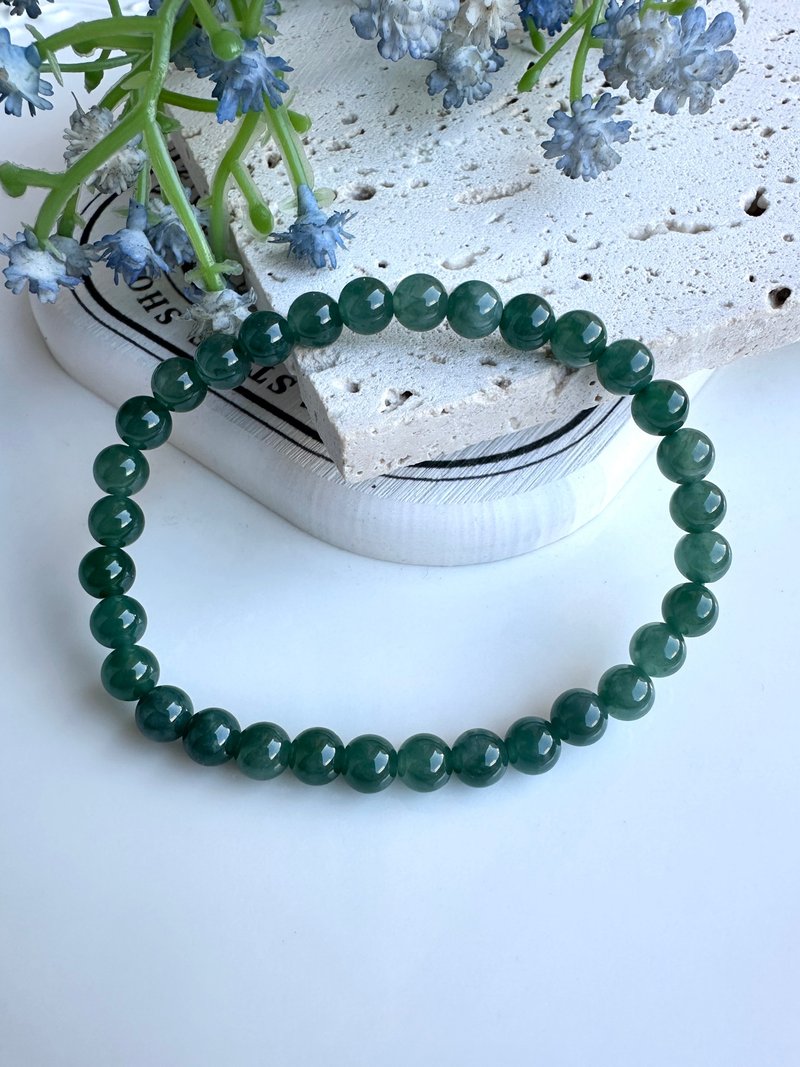 心忱-藍水翡翠 - 手鍊/手鐲 - 玉石 綠色