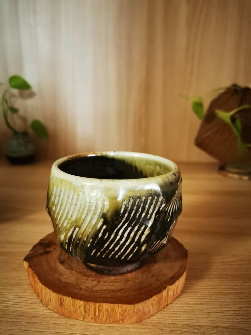 柴燒自然落灰柴燒杯 - 茶壺/茶杯/茶具 - 陶 