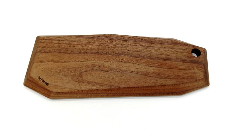 European-style chopping board. Log pies. Crystal section. Walnut & Cherry - Small Plates & Saucers - Wood Brown