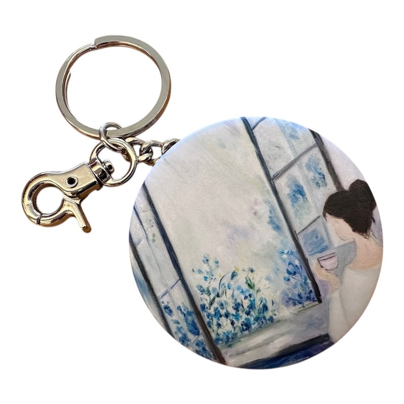 療癒隨身鏡鑰匙圈  療癒小物 文創小物 隨身鏡吊飾 禮物推薦 - 吊飾/掛飾 - 其他金屬 