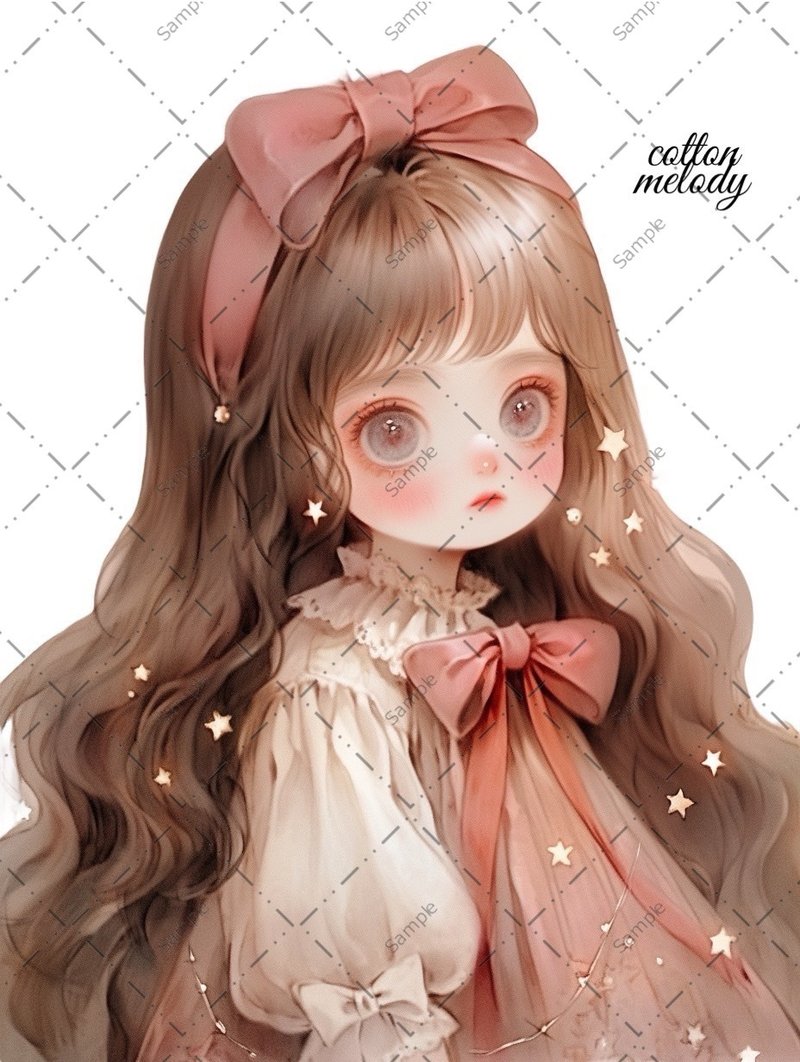 original sticker no.521 人物ステッカー オリジナルステッカー 人物ステッカー 女の子ステッカー オリジナル人物ステッカー - 貼紙 - 紙 