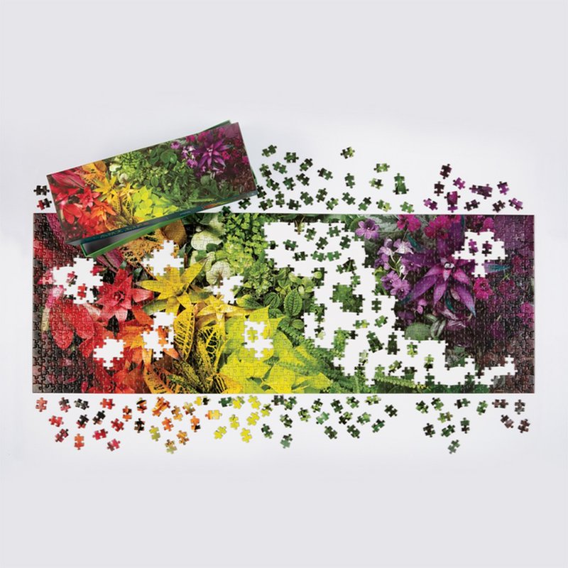 galison | Art puzzle 1000 pieces | Rainbow arrangement of home plants | Plant puzzle | Christmas gift - เกมปริศนา - กระดาษ 