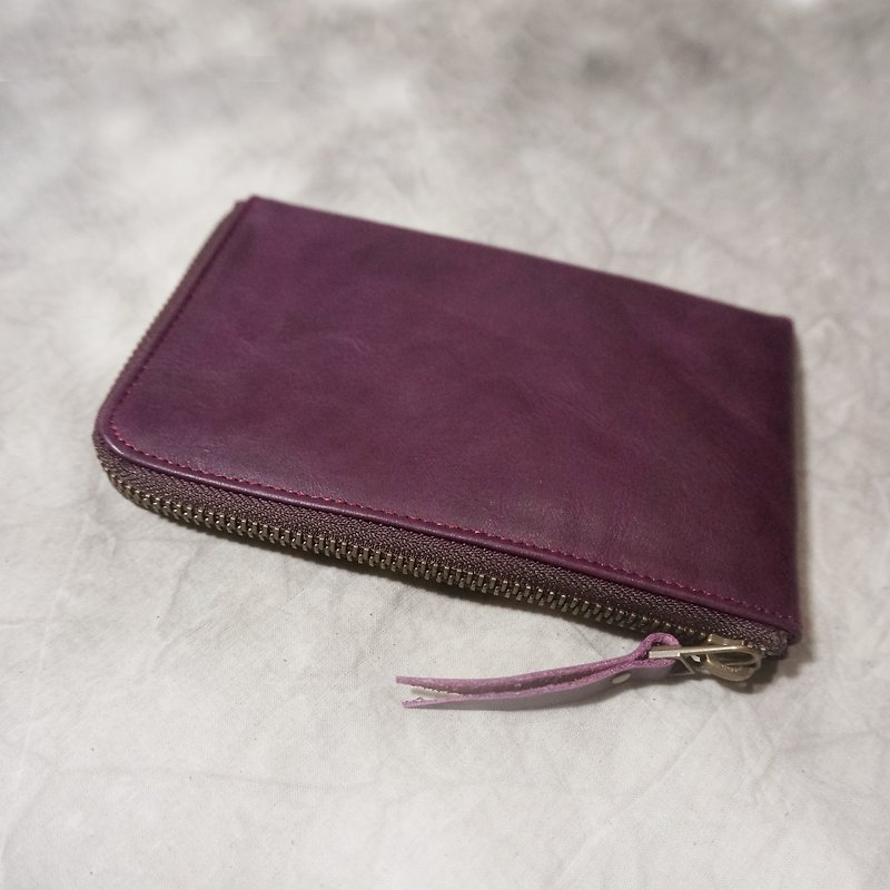 Sienna真皮零錢包以上皮夾未滿 - 長短皮夾/錢包 - 真皮 紫色
