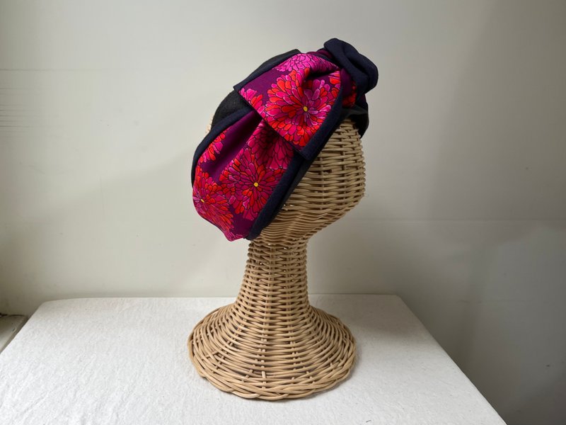 和風花朵朵-日式綁帶髮帶ヘアバンド - 髮箍/髮帶 - 棉．麻 