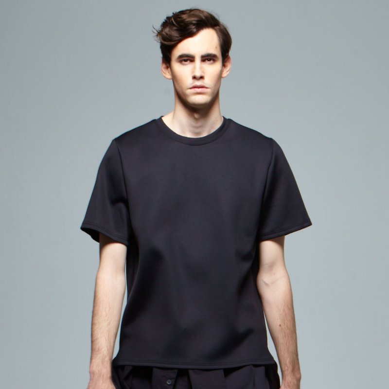 Stone'As Oversized Black T-Shirt / Space Tee Black - Men's T-Shirts & Tops - Other Materials Black