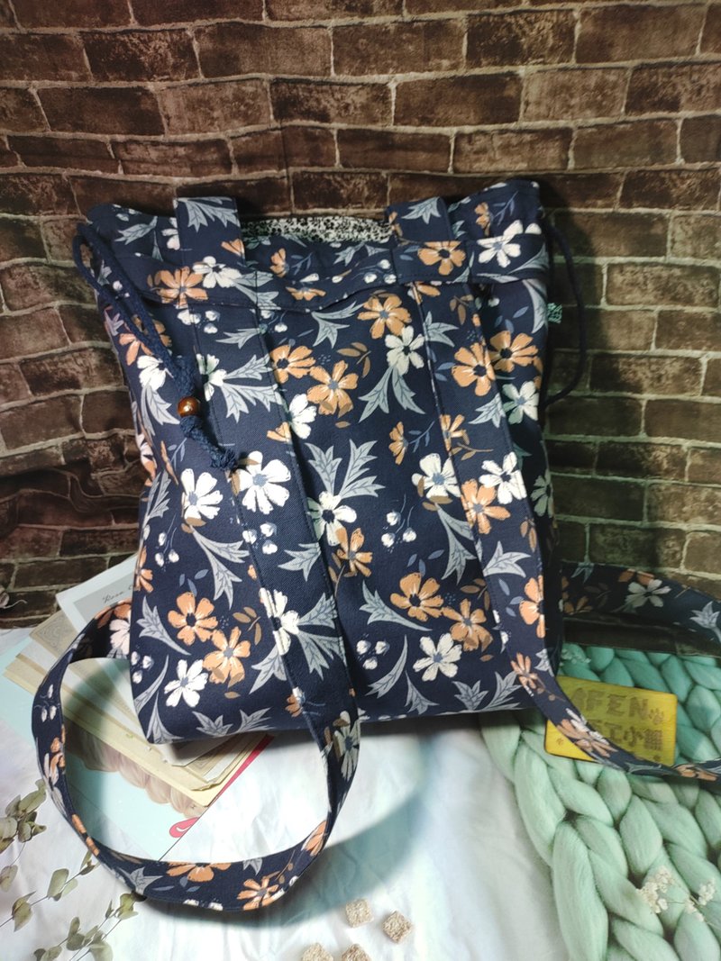 バッグシリーズ-韓国オックスフォードファブリックエレガントフラワーショルダーバックパック-ショルダーバッグ-ビームバックパック - リュック・バックパック - コットン・麻 