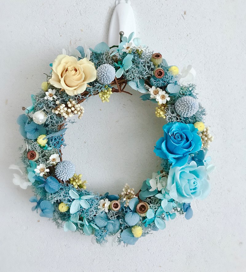 Not garland / blue fresh / spring garland - Items for Display - Plants & Flowers Blue