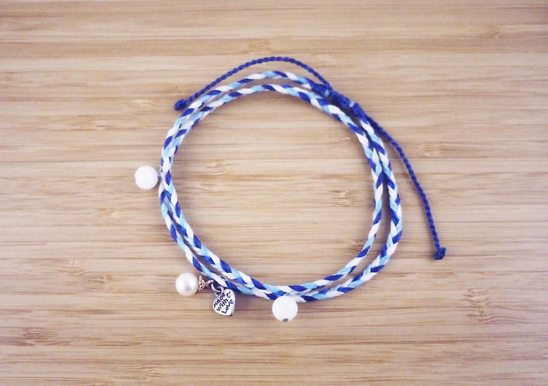 [Summer Fruit] Silk Wax Thread Braided Anklet - Anklets & Ankle Bracelets - Other Materials Multicolor