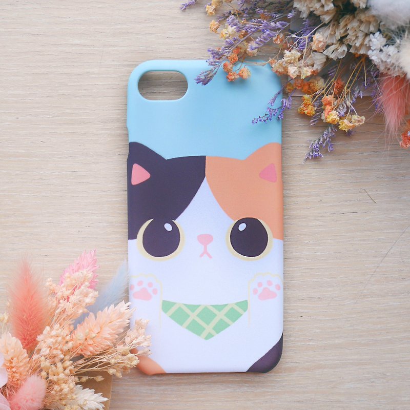 Chubby cat phone case / ChiaBB matte matte hard case (various colors) - Phone Cases - Plastic Multicolor