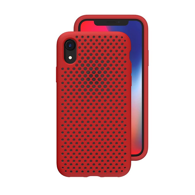 AndMesh-iPhone XR dot soft anti-collision protective cover - red (4571384959377 - เคส/ซองมือถือ - วัสดุอื่นๆ สีแดง