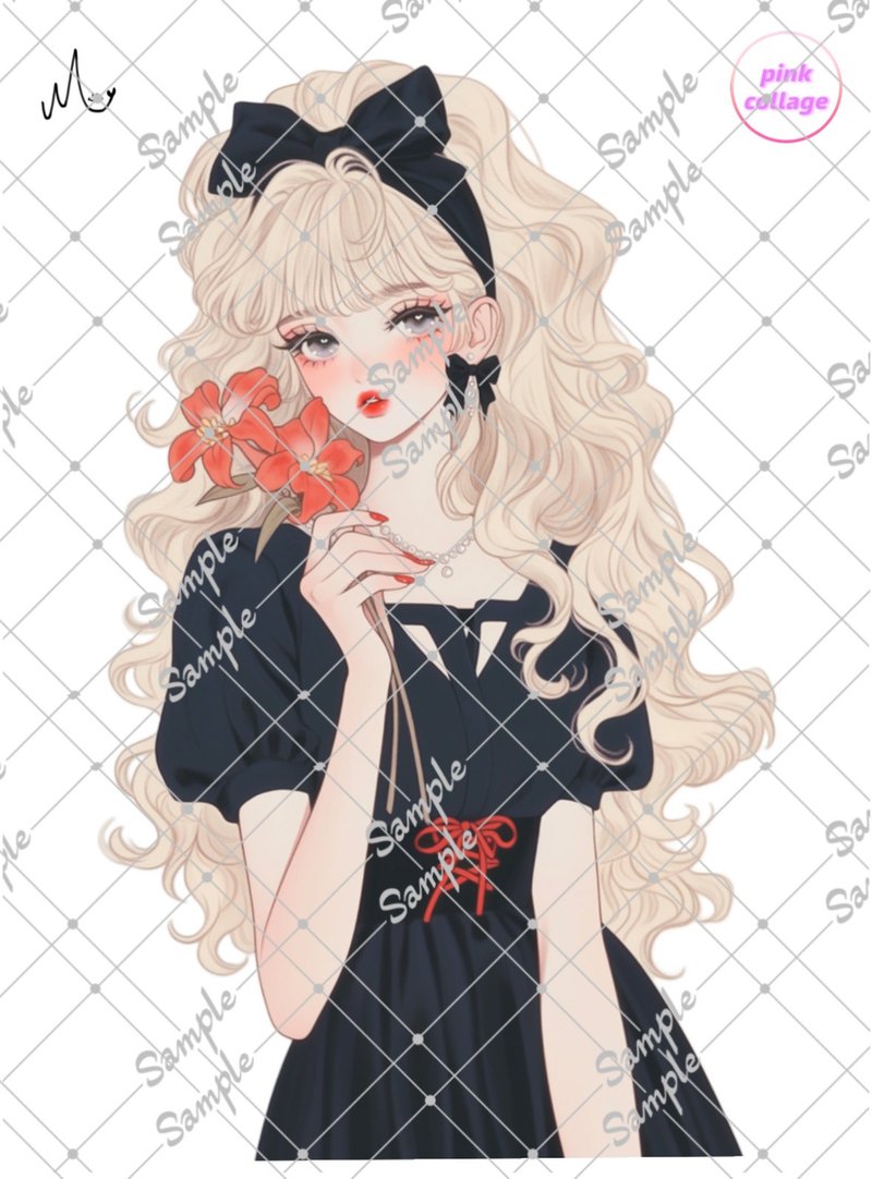 オリジナル人物ステッカー期間限定pinkシリーズ9月10日まで - 貼紙 - 紙 