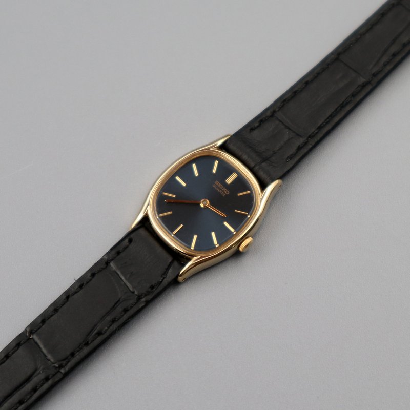 セイコーSEIKOセイコーウォッチ1970年代先端メタルブルーブラックパネル - 腕時計 - 金属 