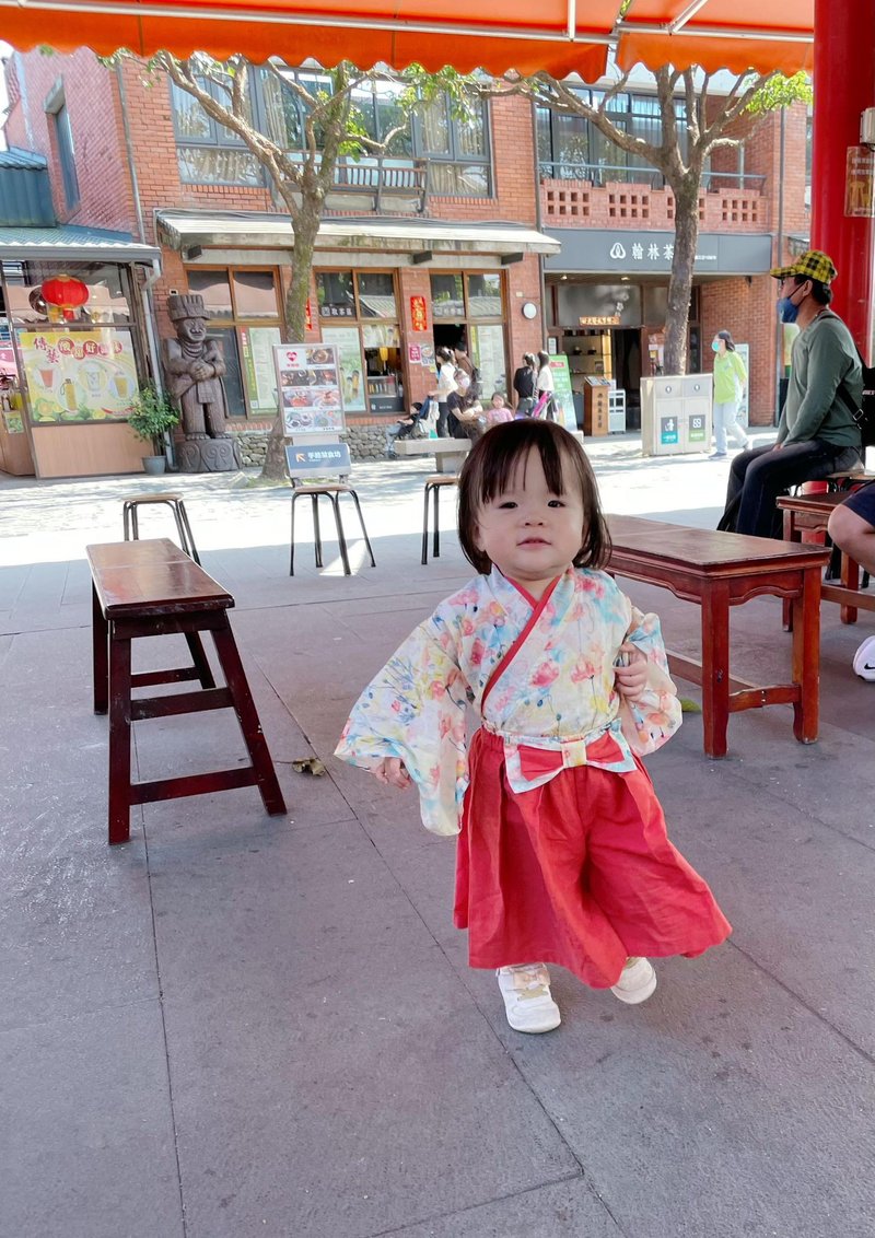 Asakusa Zhenshou Kimono (Female)-Customized Infant Baby Child Japanese Kimono Dress Shirt - Kids' Dresses - Cotton & Hemp Pink