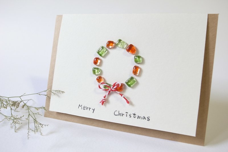 Highlight also | glass small wreath Christmas card - Cards & Postcards - Paper Red