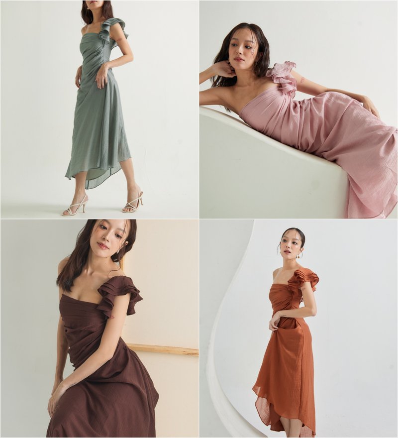 Tangerines - Iris tube dress, party dress - 洋裝/連身裙 - 聚酯纖維 
