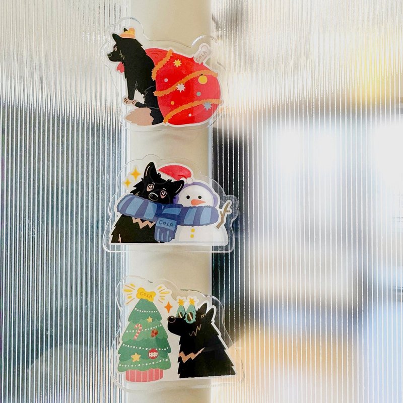 [New Christmas Product] Three types of warm HOHO Cola Christmas magnets - Magnets - Acrylic Multicolor