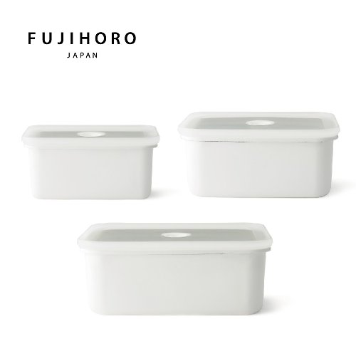 FUJIHORO 富士琺瑯 Vido真空系列 真空烘焙琺瑯保鮮盒 深型