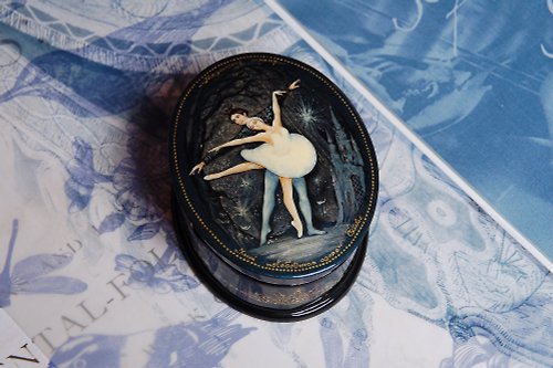 WhiteNight Swan Lake lacquer box ballet painting Christmas Gift Wrapping