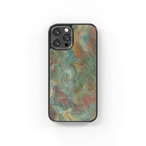ReNewCases 環保 再生材料 iPhone 三合一防摔手機殼 叢林綠橙大理石紋