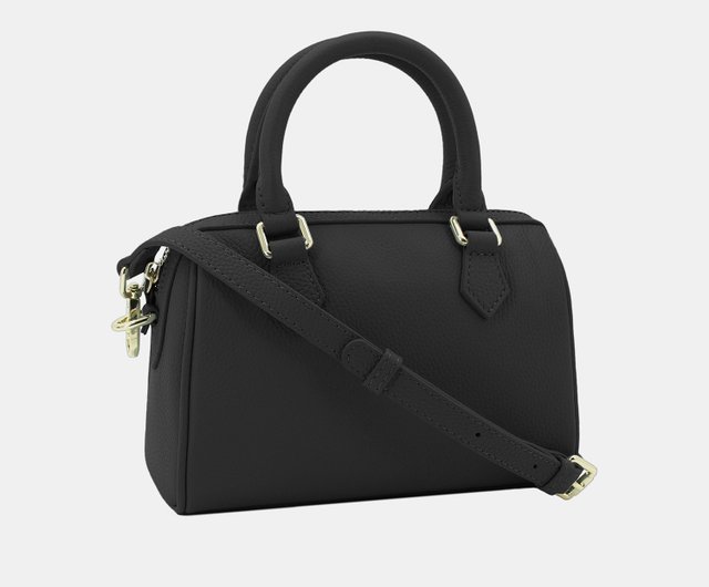【良品】MAURO GOVERN カーフレザー 黒 シルバー金具 ハンドバッグ 良品】MAURO GOVERN カーフレザー 黒 シルバー金具 ハンドバッグ