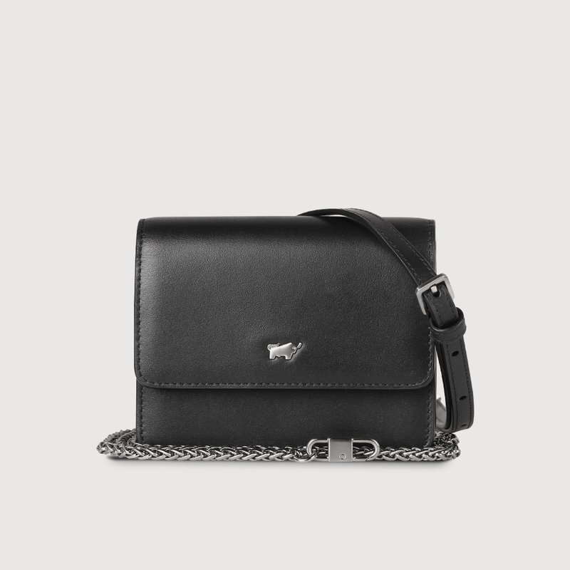 [Free gift bag] Bulls 3-card universal bag with strap-Black/BF532-721-BK - Coin Purses - Genuine Leather Black