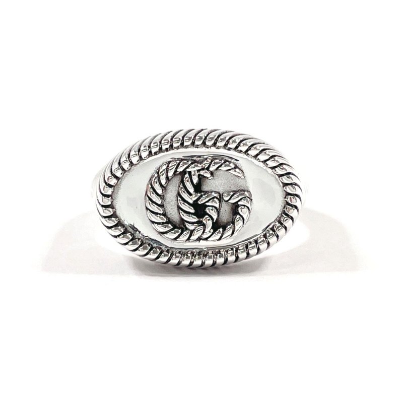 【日本直送 中古美品】14号 グッチ GUCCI リング・指輪 ダブルG ツイスト シルバー925 ユニセックス アクセサリー - 戒指 - 純銀 銀色