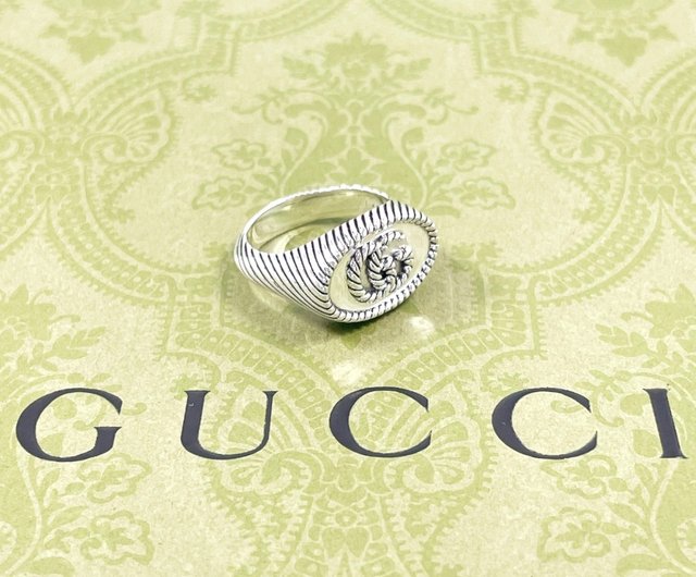 GUCCI グッチ 指輪 リング 14号 Gリング 美品 極美品✨グッチ GUCCI 指輪 リング 14号 インターロッキング