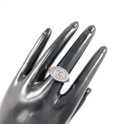 日本直送 中古美品】14号 グッチ GUCCI リング・指輪 ダブルG ツイスト