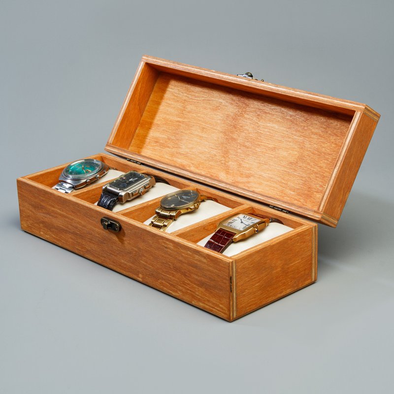 Wooden Watch Organizer - Jewerly Box for Men Women - Personalized Watch Storage - 男錶/中性錶 - 木頭 