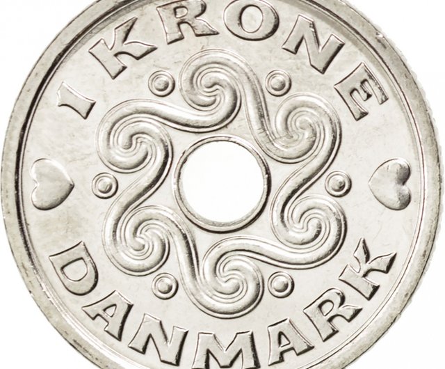 ★未使用200枚★デンマーク1クローネ貨 2017年 デンマーク 1クローネ コインリング、デンマーク リング レディース