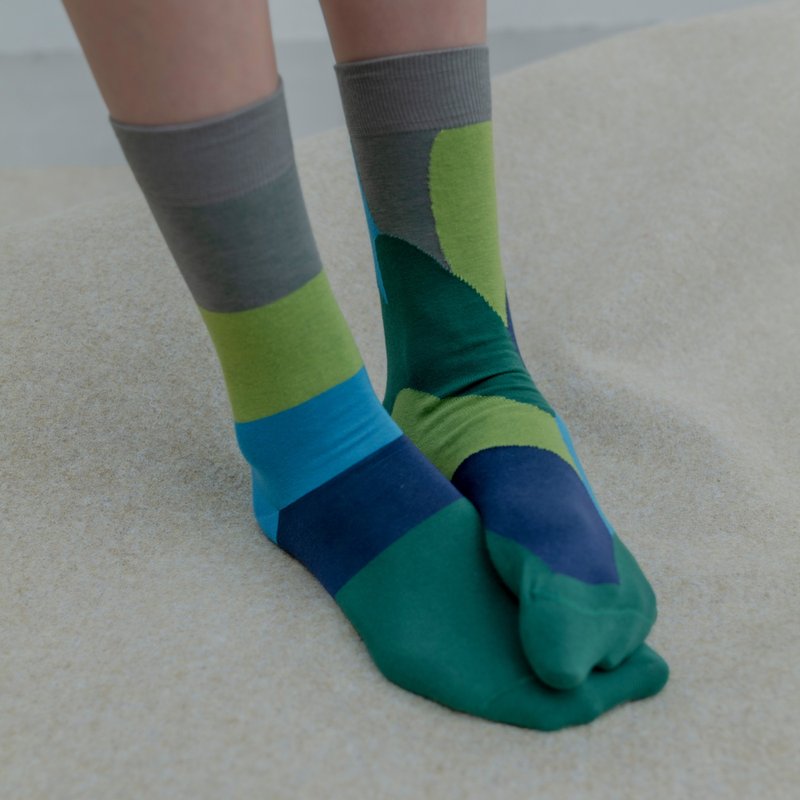 フル スプリング・full_spring / organic cotton  /socks - 襪子 - 棉．麻 綠色