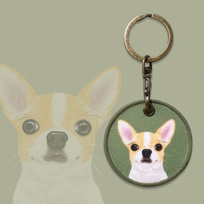 Chihuahua key chain - Keychains - Other Materials Khaki