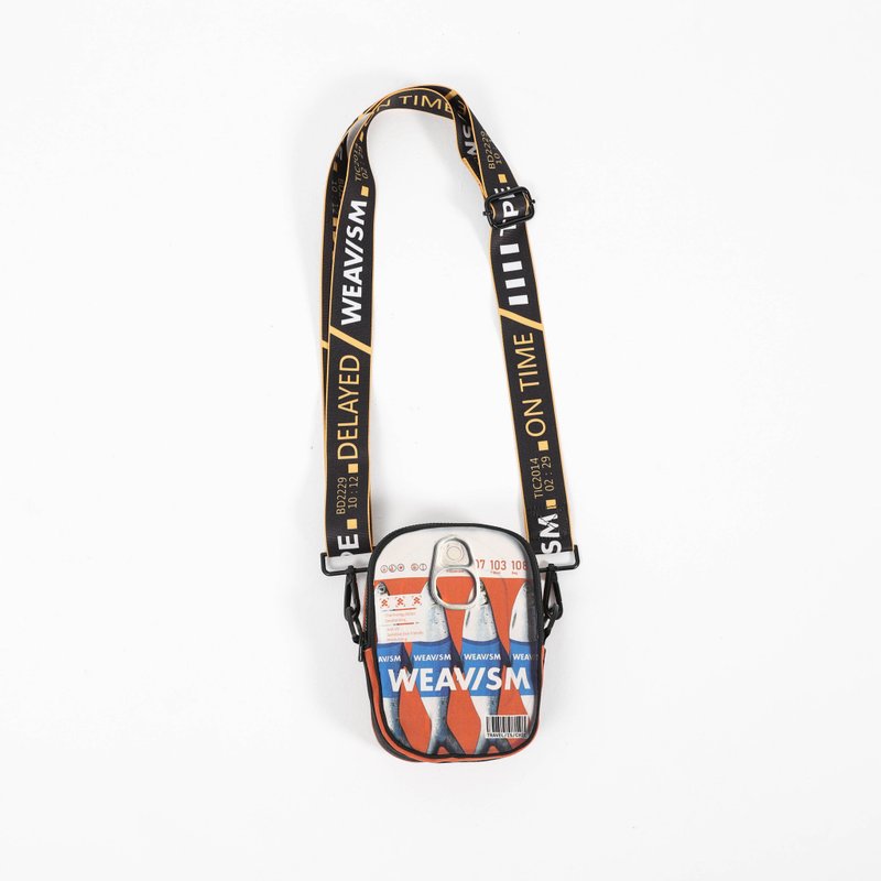 Milkfish Orange Rectangular Can Crossbody Cotton Bag - Messenger Bags & Sling Bags - Cotton & Hemp Orange