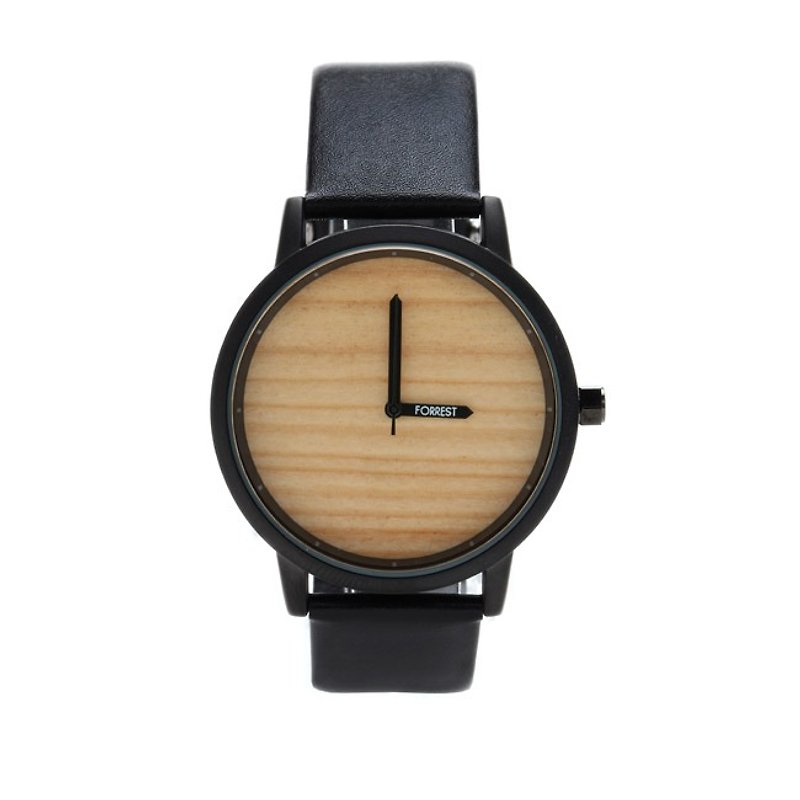 FORREST - Black Wood veneer Black (L) - นาฬิกาผู้หญิง - วัสดุอื่นๆ สีดำ
