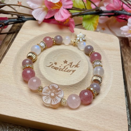 Ark Jewellery ご縁-Goen- 櫻花瑪瑙、草莓晶、粉晶、紫馬粉、月亮石