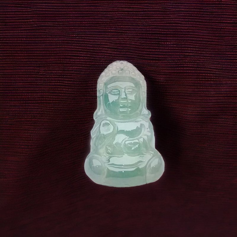 冰種翡翠寶寶佛 | 天然A貨翡翠 | 送禮 - 其他 - 玉石 綠色