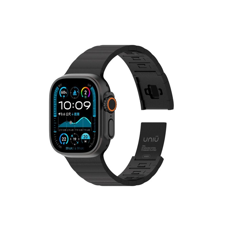 【UNIU】Click Magnetic Quick Buckle Watch Strap for Apple Watch 49/46/45/44/42mm - สายนาฬิกา - สแตนเลส 