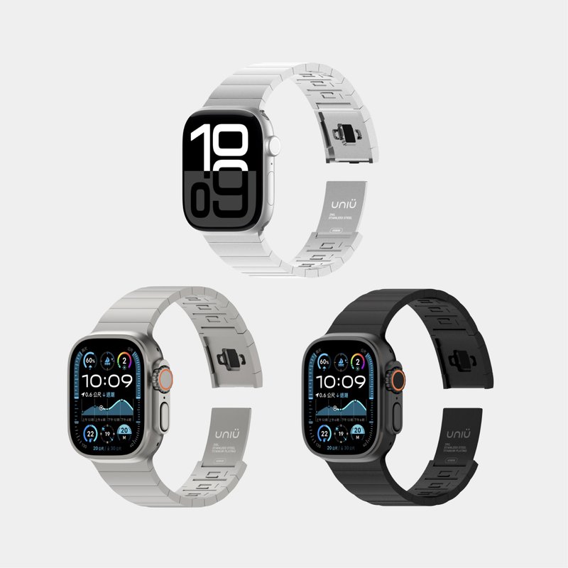 【UNIU】Click 磁吸快扣錶帶 Apple Watch 49/46/45/44/42mm - 錶帶 - 不鏽鋼 