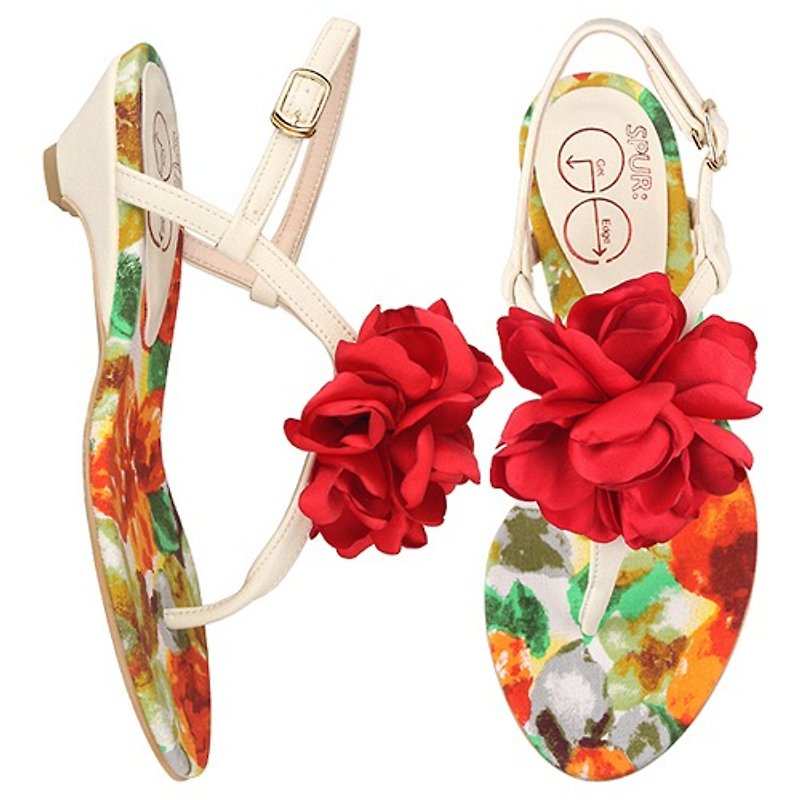 【Summer must buy】SPUR Is in vivid bloom sandals 27091 RED - Women's Casual Shoes - Genuine Leather 