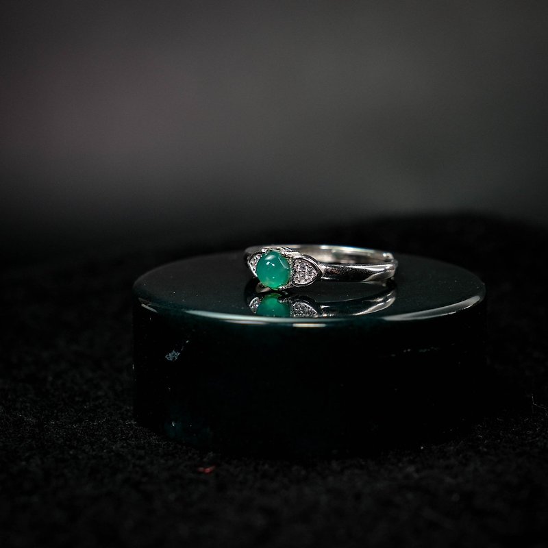 TBF - Indonesian blue chalcedony ring 925 sterling silver Taiwan sapphire sapphire ring - แหวนทั่วไป - เครื่องเพชรพลอย 