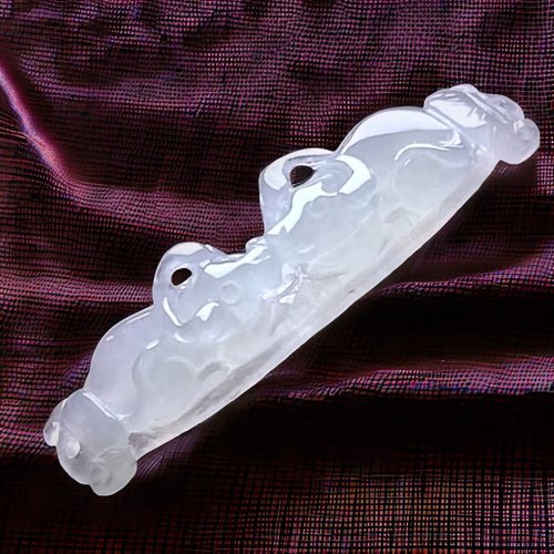 瓔珞翡翠 冰種翡翠水牛如意手牌 | 天然緬甸玉A貨翡翠 | 送禮
