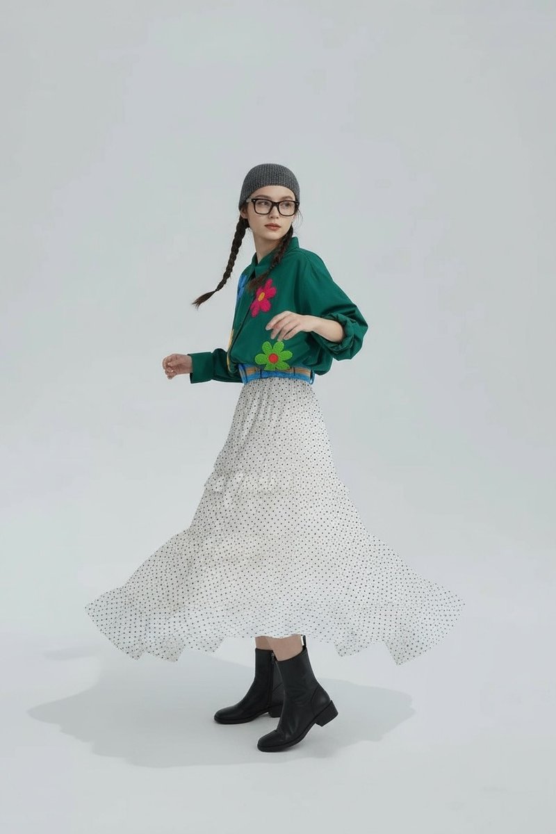 立體花花恤衫 - 女襯衫 - 其他材質 