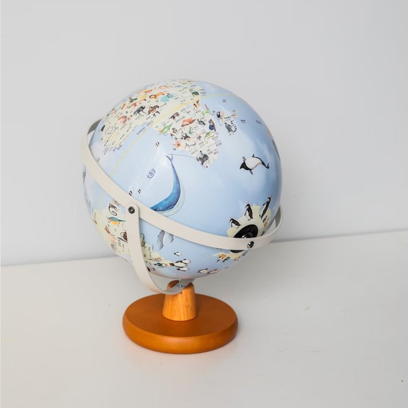 SkyGlobe 10吋新動物版360度旋轉木座地球儀(中文版 - 擺飾/家飾品 - 其他金屬 