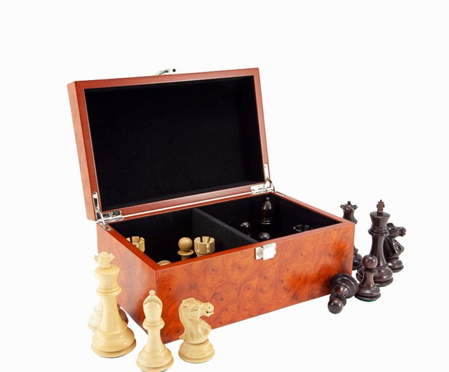 Personalized Chess Set with Wood Box