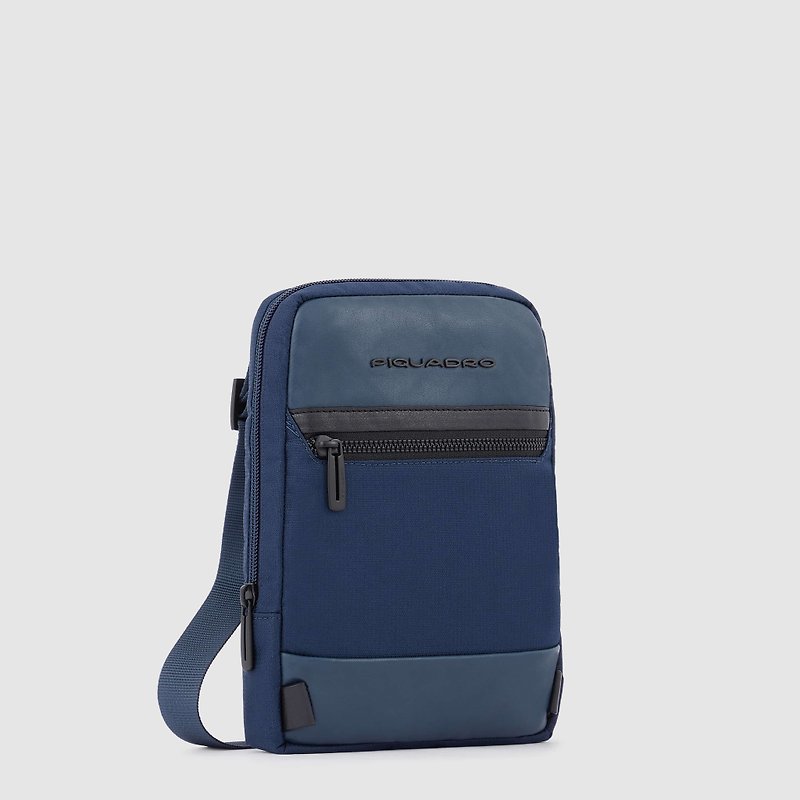 Side bag messenger bag recommended recycled nylon adjustable shoulder strap CA3084W115-blue - กระเป๋าแมสเซนเจอร์ - หนังแท้ สีน้ำเงิน
