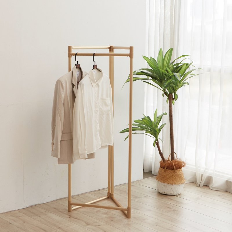 Aluminum alloy ultra-lightweight and versatile indoor clothes hanger-140 cm heightened 3-section type (3 colors) - ตะขอที่แขวน - อลูมิเนียมอัลลอยด์ สีทอง