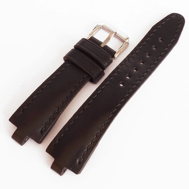 Black Watch Strap for Bvlgari Diagono 22x7mm - Watchbands - Genuine Leather Black