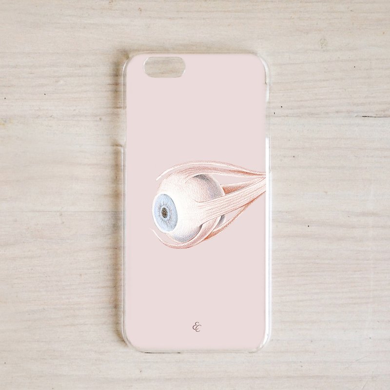 Looking around the eyeball anatomy phone case, doctor/nursing therapist/medical science gift, eye - Phone Cases - Plastic Pink