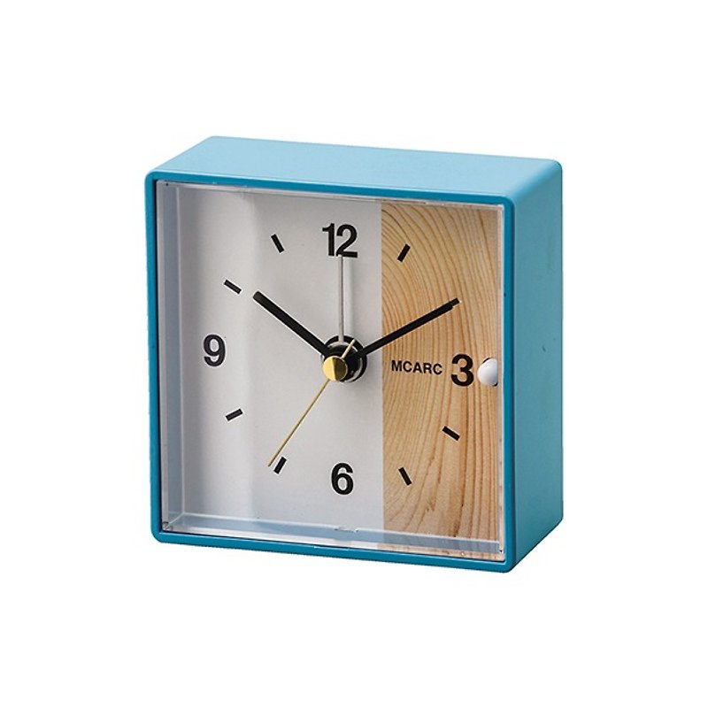 Rittele- Minimalist Square Silent Clock Alarm (Blue) - Clocks - Plastic Blue