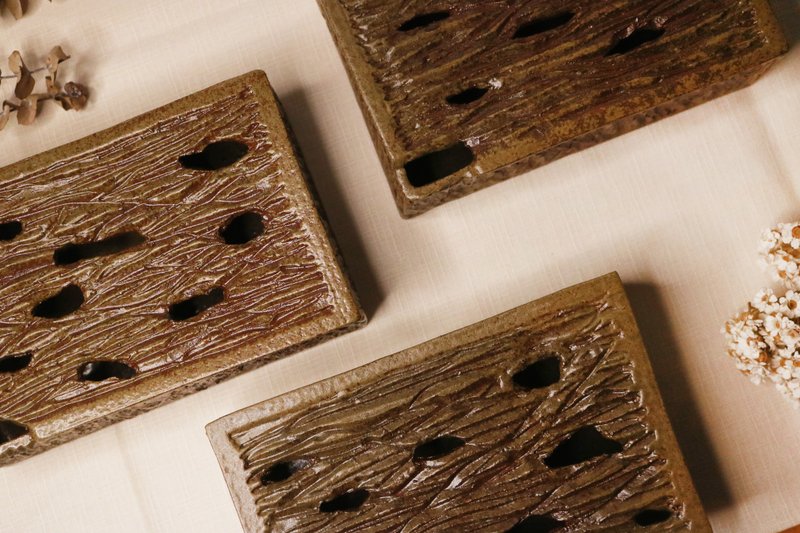 幽綠斑駁李灰壺承 - 茶壺/茶杯/茶具 - 陶 